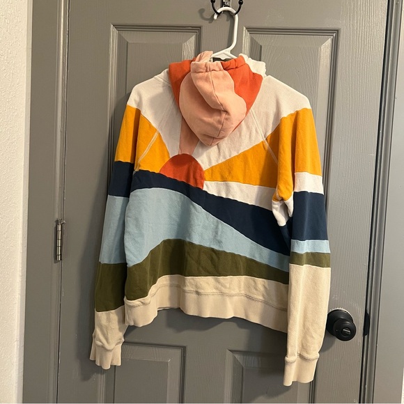 Faherty Soleil Sun Print Abstract Colorful Hoodie Size L - Picture 5 of 7